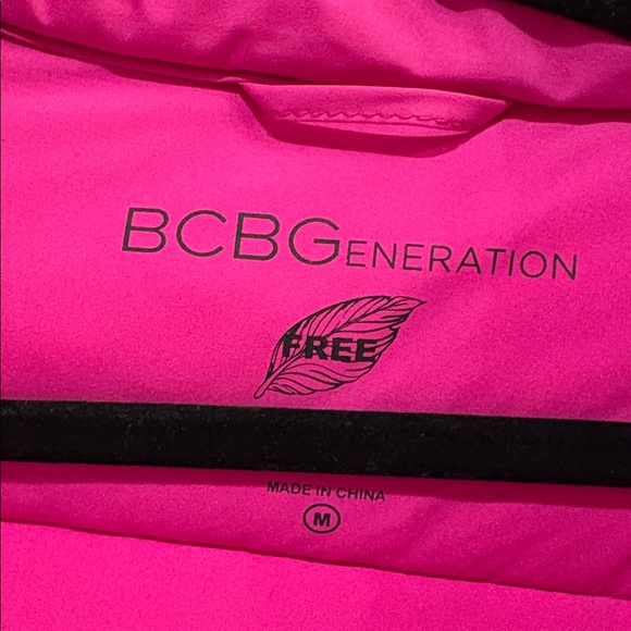BCBGeneration Fuchsia Long Puffer Coat- EUC - Picture 2 of 6